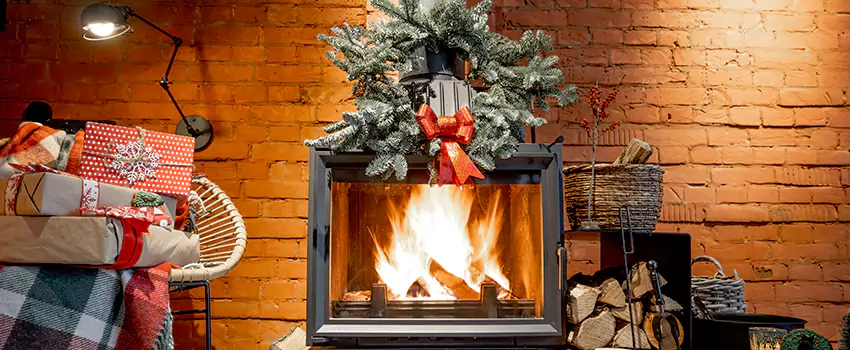 Travis Industries Linear Gas Fireplace Installation in East Peoria, Illinois